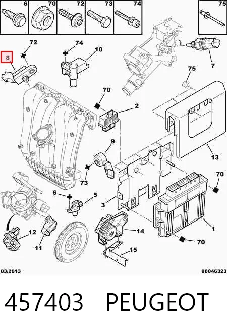 457403 Peugeot/Citroen Датчик давления воздуха