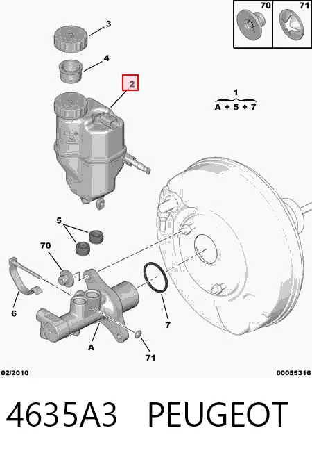 4635A3 Peugeot/Citroen Бачок главного тормозного цилиндра