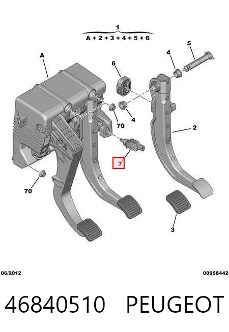 46840510 Peugeot/Citroen Датчик тормоза