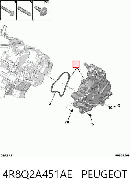 Купить 4R8Q2A451AF Ford Вакуумный насос