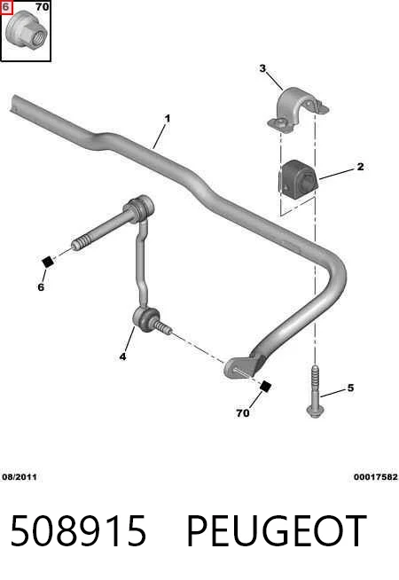 508915 Peugeot/Citroen Болт (гайка) крепежа