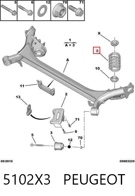Задняя пружина 601095D Maxgear