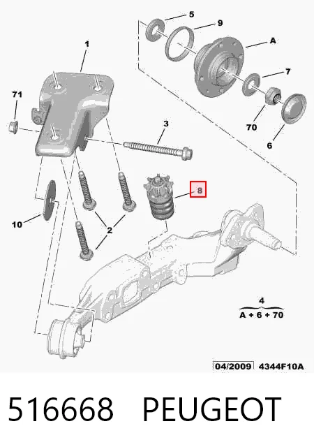 516668 Peugeot/Citroen Буфер амортизатора заднего