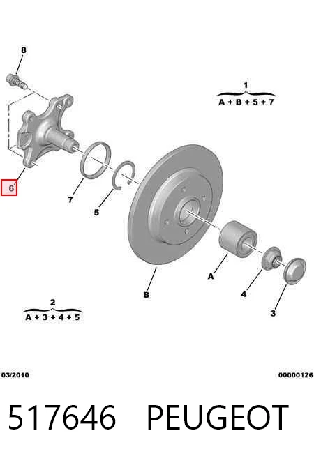 517646 Peugeot/Citroen Цапфа правая