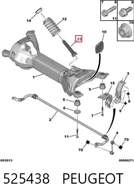 525438 Peugeot/Citroen Пыльники и отбойники амортизатора