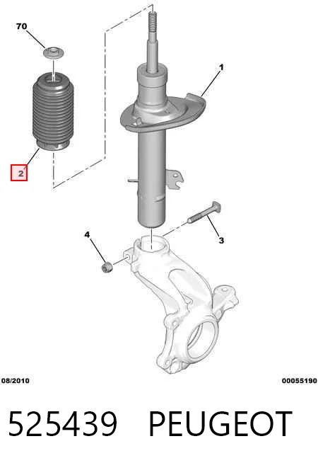 525439 Peugeot/Citroen Пыльник стойки передней