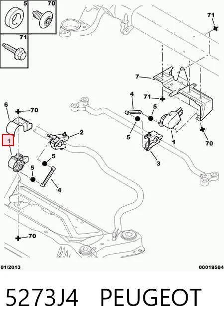 5273J4 Peugeot/Citroen Датчик уровня кузова, передний