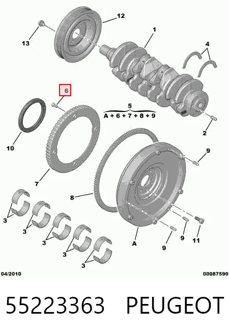 Купить 55223363 Opel Маховик с зубчатым ободом
