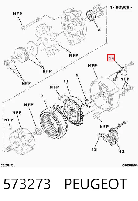 Купить 1219852 Volvo Конденсатор генератора