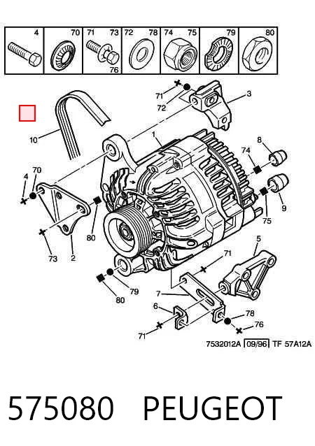575080 Peugeot/Citroen Поликлиновый ремень