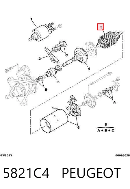 Якорь стартера 1289488 BMW