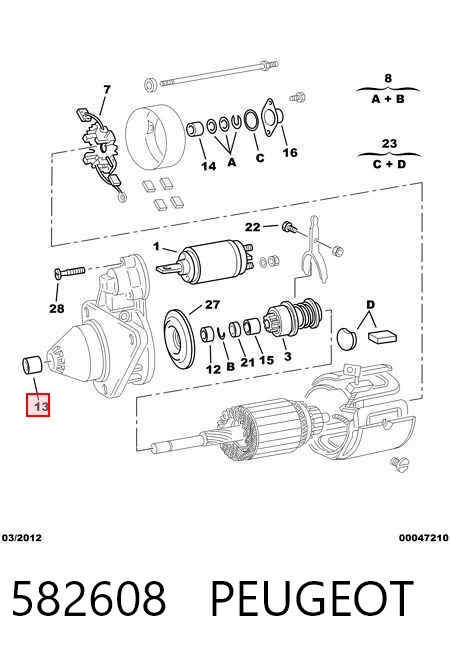 Купить 537365 DAF Втулка стартера