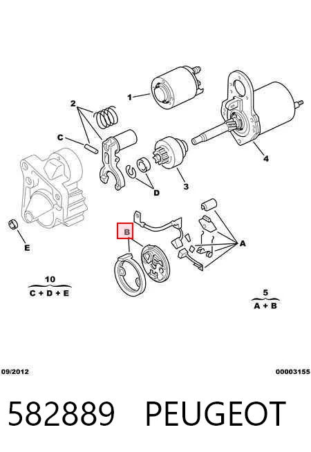 Щеткодержатель стартера ASR 133646