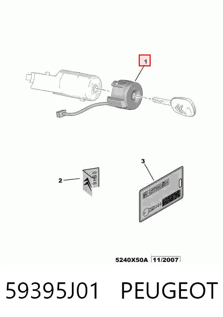 59395J01 Peugeot/Citroen Антенна (кольцо) иммобилайзера