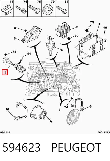 594623 Peugeot/Citroen Датчик самовоспламенения