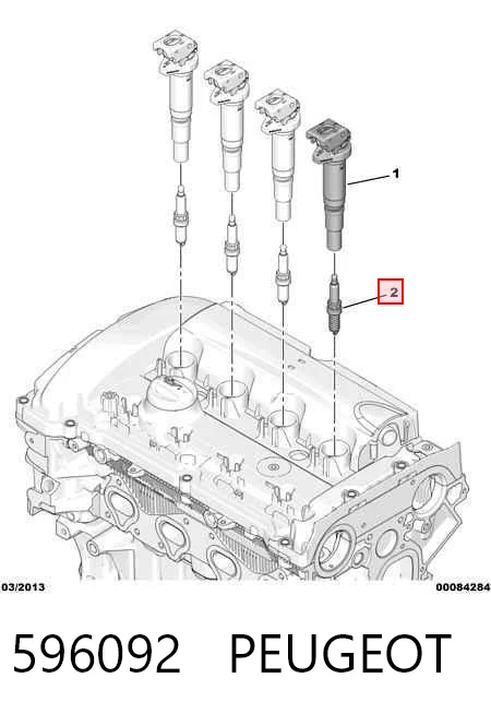 596092 Peugeot/Citroen Свечи зажигания