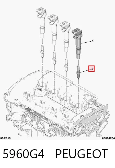 5960G4 Peugeot/Citroen Свечи зажигания