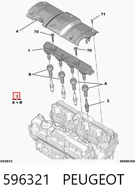 596321 Peugeot/Citroen Наконечник свечи зажигания