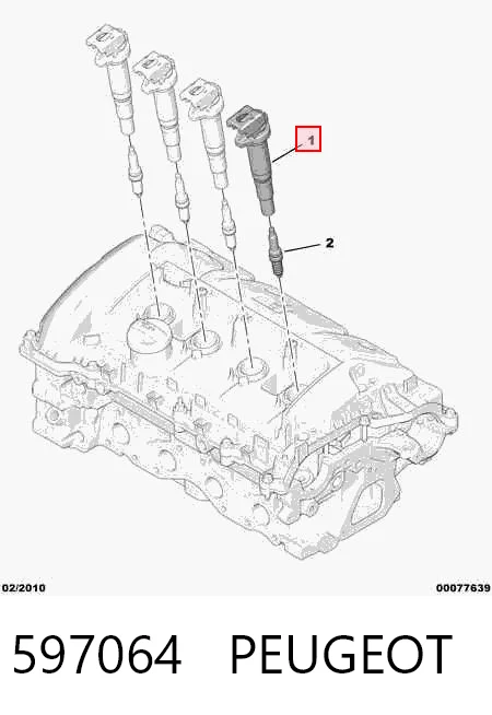 597064 Peugeot/Citroen Катушка зажигания