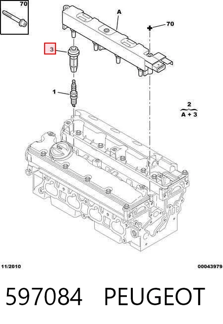 597084 Peugeot/Citroen Катушка зажигания