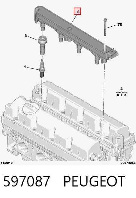 597087 Peugeot/Citroen Катушка зажигания