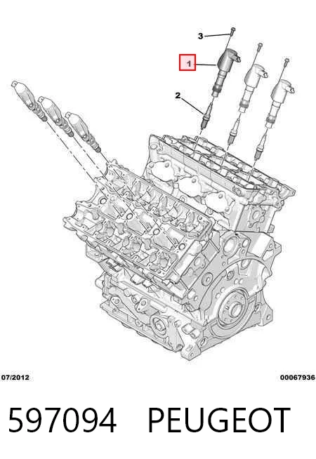 597094 Peugeot/Citroen Катушка зажигания