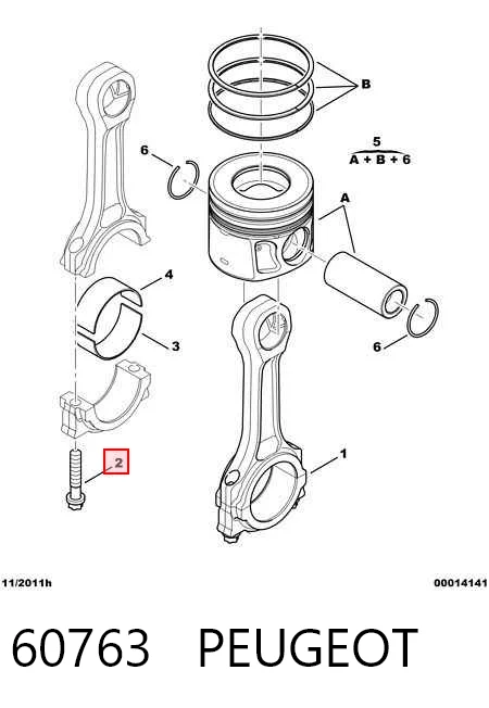 60763 Peugeot/Citroen Болты для крепления шатунов