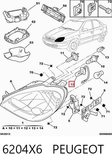 Фара на Citroen Xsara  N1