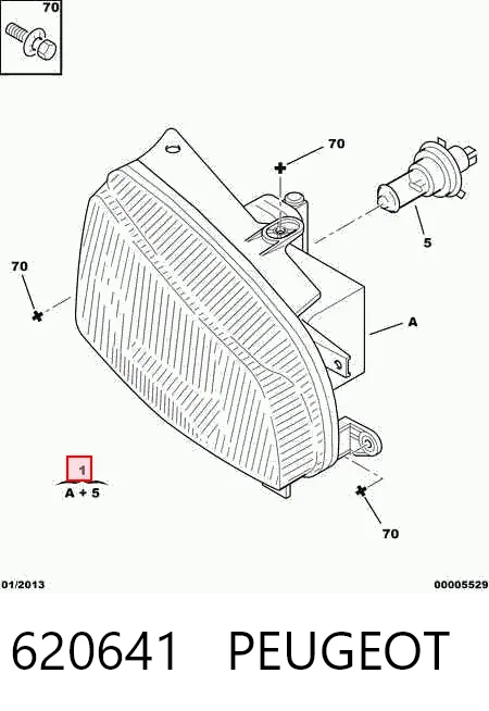 Правая фара FP0550R2T TYC