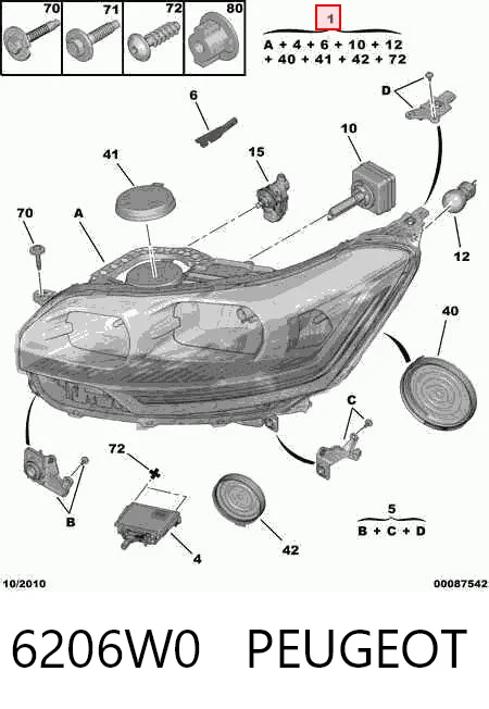 Правая фара 2334104V Polcar
