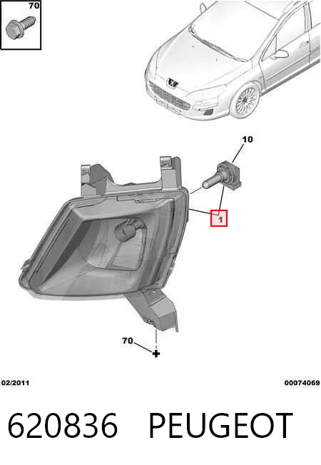 Фара противотуманная левая 574829E Polcar