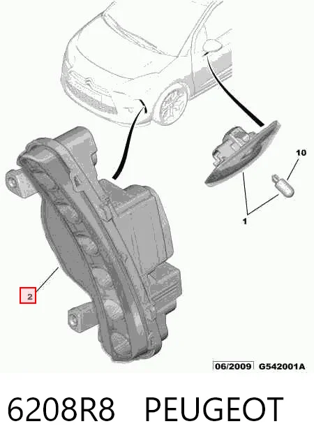 Фара дневного света левая 44209 VALEO