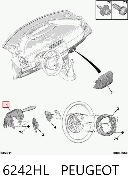 Переключатель подрулевой в сборе на Citroen C4 PICASSO I UD