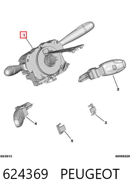 624369 Peugeot/Citroen Переключатель подрулевой в сборе