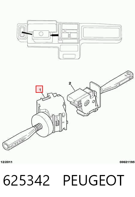 625342 Peugeot/Citroen Левый подрулевой переключатель