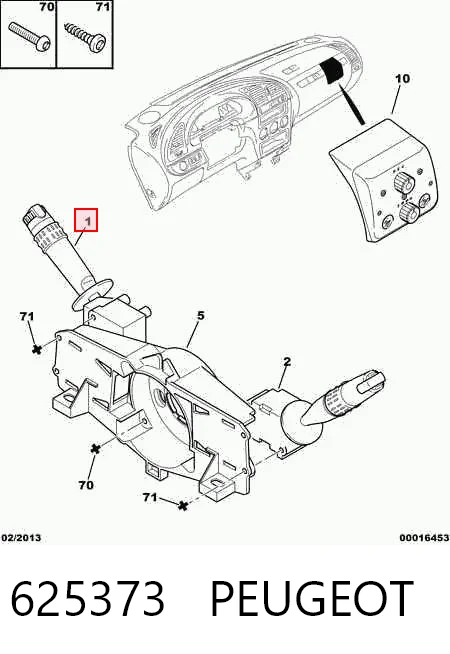 625373 Peugeot/Citroen Левый подрулевой переключатель