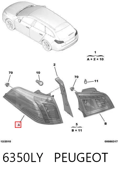 Задний левый внешний фонарь Polcar 5756872V