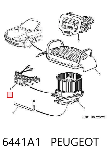 6441A1 Peugeot/Citroen Реле печки