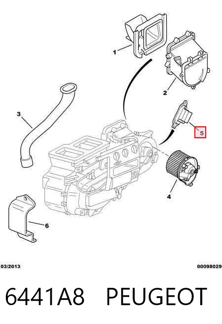 6441A8 Peugeot/Citroen Реле печки