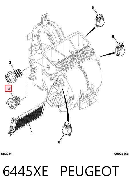 6445XE Peugeot/Citroen Реле печки