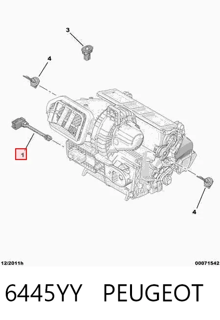 6445YY Peugeot/Citroen Датчик температуры испарителя