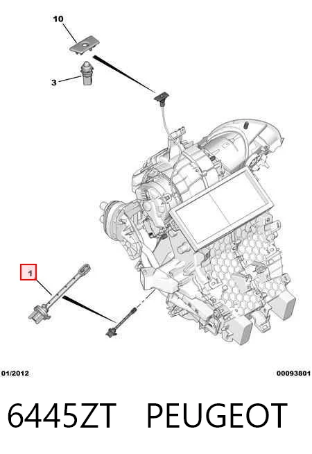 6445ZT Peugeot/Citroen Датчик температуры салона