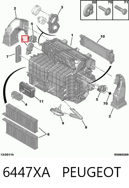 6447XA Peugeot/Citroen Привод системы автоматического управления отопителем