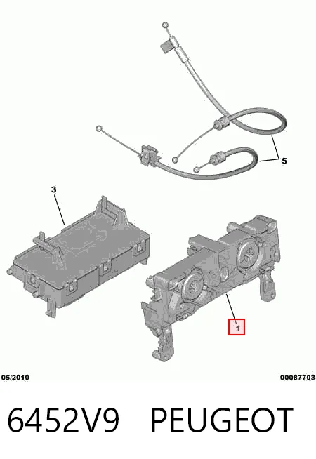 Механизм управления кондиционером на Citroen C4 II B7