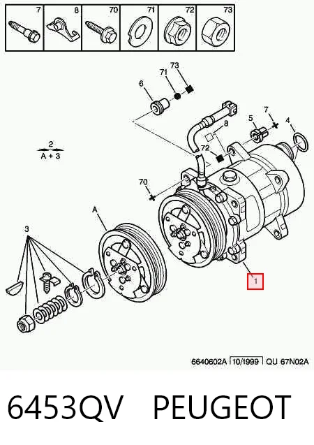 Компрессор хладагента на Peugeot Expert  224