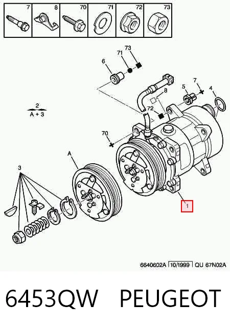 Компрессор системы кондиционирования Peugeot Expert минивэн (224) (1996 - 2006) цена, от 219.52 USD