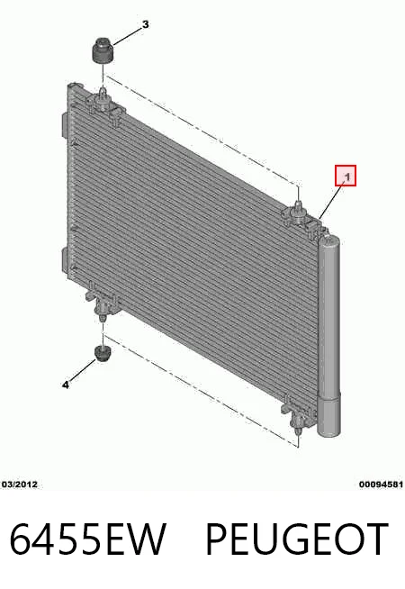Радиатор кондиционера AC554000P Polcar