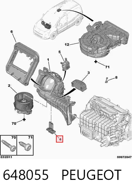 648055 Peugeot/Citroen Реле печки
