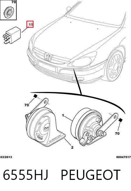 Реле указателей поворотов на Peugeot 406  8E, F