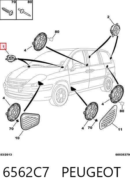 6562C7 Peugeot/Citroen Громкоговоритель